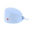 thumbnail image 1 of EliteGoogv Nurse Caps For Women Sweat Absorbent Funny Printed Button Design Back Tie Adjustable Fit Scrub Hats Work Hats Nursing Hair Covers Blue, 1 of 2