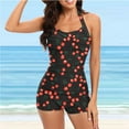 thumbnail image 1 of EliteGoogv One Piece Swimsuit For Women Suspender Backless Conservative Plus Size Bathing Suit Summer Beach Vacation Swimwear F, 1 of 5