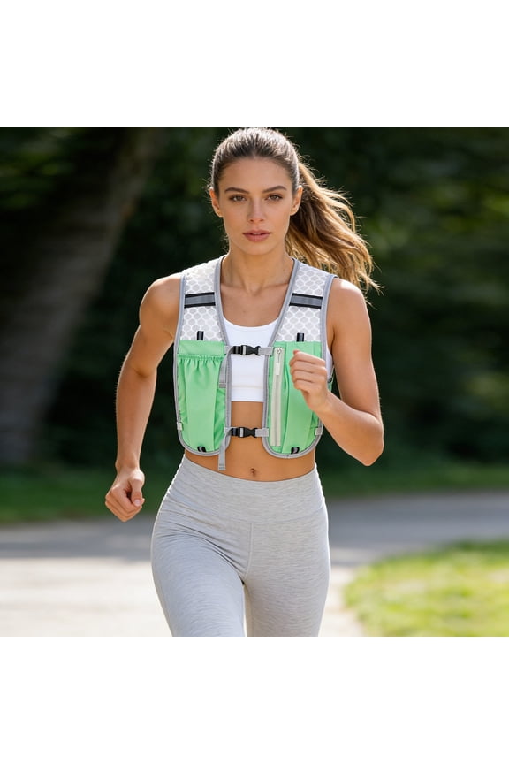 Running Backpacks For Women Lightweight Breathable Reflective Womens Running Backpacks Phone Pocket Hydration Packs Sport Daypacks Outdoor Backpacks Green