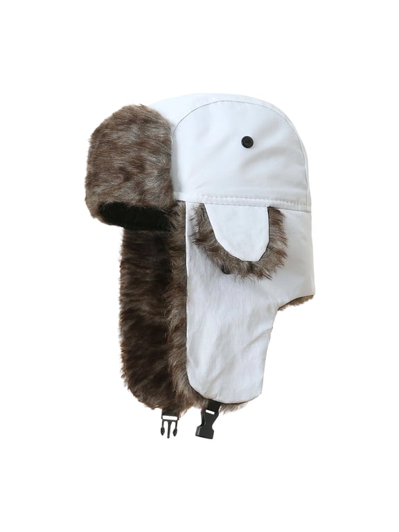 Trapper Hat Winter Ear Flap Hat Water Resistant Ski Cap with Chin Strap for Adults Unisex