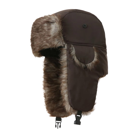EliteGoogv Trapper Hat Winter Ear Flap Hat Water Resistant Ski Cap with Chin Strap for Adults Unisex