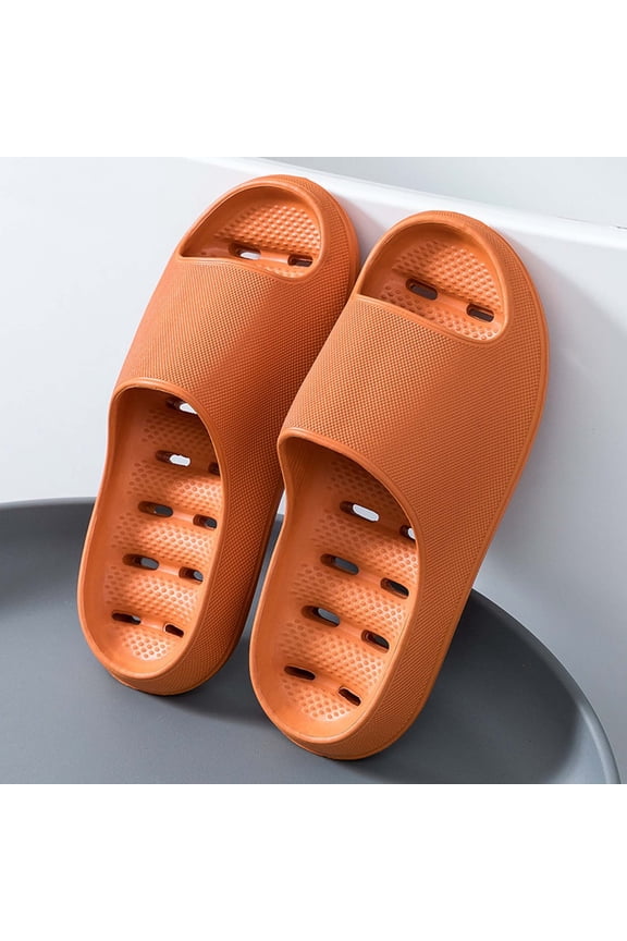 Unisex Slippers EVA Shower Drain Hole Slip On Bath Slippers For Unisex Non Slip Soft Sole Indoor Pool Slides Footwear US :6.5