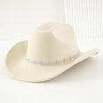 thumbnail image 1 of EliteGoogv Unisex Sun Hat Rhinestone Embellished Curved Brim Sun Cap For Men Women Bohemian Casual Western Hat Headwear, 1 of 8