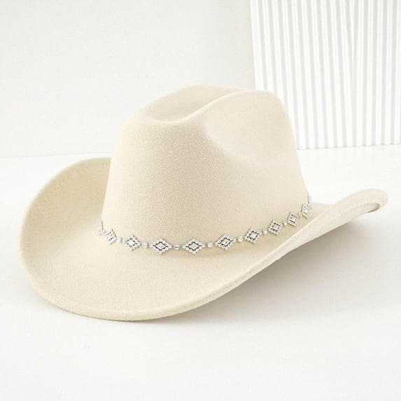 EliteGoogv Unisex Sun Hat Rhinestone Embellished Curved Brim Sun Cap For Men Women Bohemian Casual Western Hat Headwear