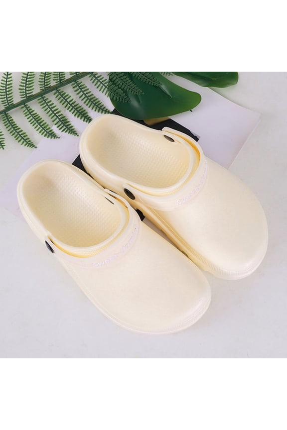 Women Men Clogs PVC Upper Round Toe Slip On Lightweight Shoes for Women Men Non Slip Rubber Sole Outdoor Summer Footwear US :7