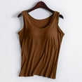 thumbnail image 1 of EliteGoogv Women Tank Top With Built In Bra Tank Sleeveless Shirts Comfort Loose Fit Tops Shelf Bra Modal Bronze XL, 1 of 3