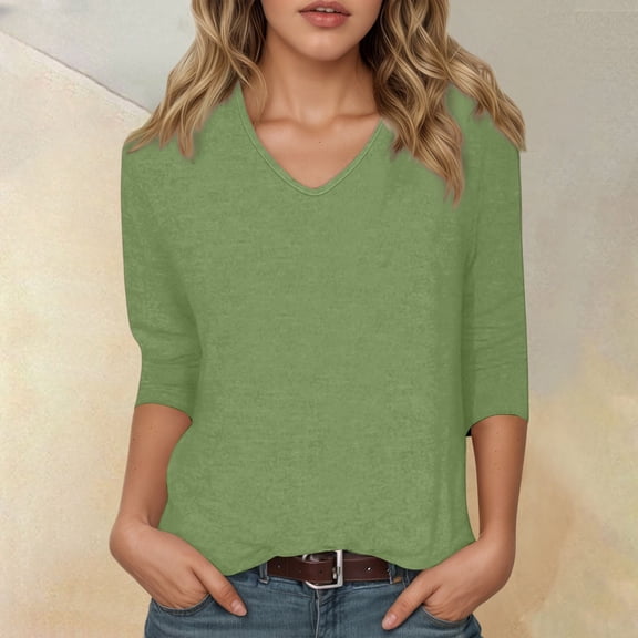 EliteGoogv Women's Basic Crew Neck Short Sleeve Casual T Shirt Soft Comfortable Everyday Top Stylish Solid Color Tee For Ladies Fashion Womens Tee tops Army Green M