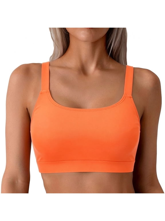 Womens Bikini Top Full Coverage Padded Sports Bra Square Neck Cropped Swimsuit Top For Women Wide Straps Summer Swimwear XL Red
