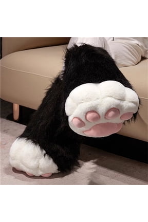 Womens Boots Cat Role Play Mid Calf Anime Convention Shoes For Women Plush Soft Sole Non Slip Costume Party Footwear US :9