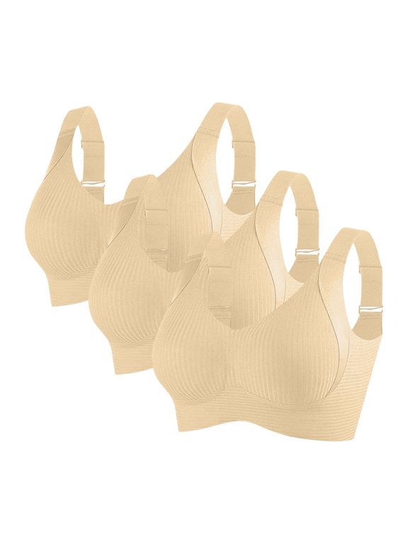 Womens Bras Wireless Adjustable Straps Full Coverage Bras For Women Minimizer Plus Size Bras Seamless Everyday Supportive Bra Pack Mint Green 5XL