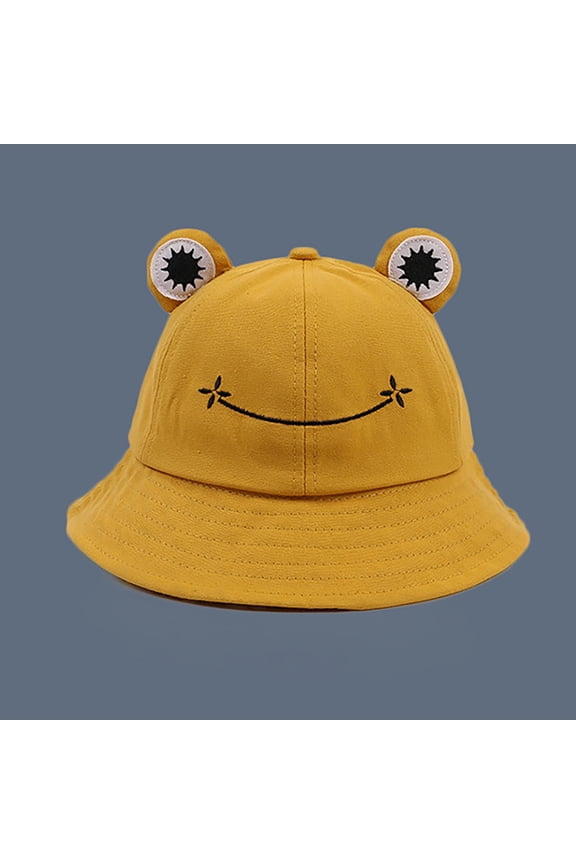 Womens Cute Frog Bucket Hat Wide Brim Eye Decor Casual For Women Kids Outdoor Hiking Fishing Beach Sun Cap Dress Hat Headwear
