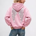 thumbnail image 1 of EliteGoogv Womens Embroidered Crystal Hoodie Pullover Sweatshirt Wings Design Casual Winter Sweat Top For Women Streetwear Pink XL, 1 of 6
