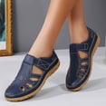 thumbnail image 1 of EliteGoogv Womens Flat Sandals Closed Toe Adjustable Strap Summer Shoes For Women Casual Outdoor Walking Footwear Blue US:12.5, 1 of 9