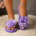 thumbnail image 1 of EliteGoogv Womens Flip Flop Sandals Thong Clip Toe Flat Sole Flower Decor for Women Summer Beach Slide Slippers No Heel Casual Outdoor Indoor Sandals US :9, 1 of 9