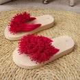 thumbnail image 1 of EliteGoogv Womens Flower Platform Flip Flops Comfortable Thick Sole Wedge Slippers Summer Beach Casual Non Open Toe Thong Sandals for Daily Wear,US:9, 1 of 7