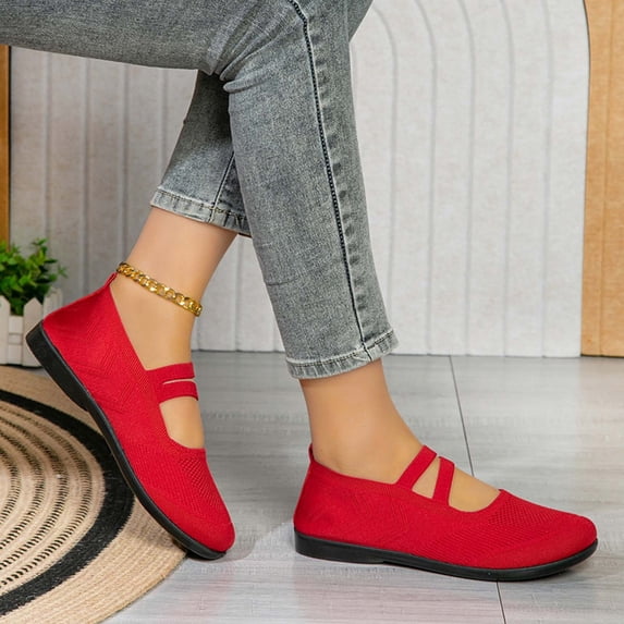 EliteGoogv Womens Loafers Slip On Round Toe Flat Moccasins Casual Sneakers for Women Summer Walking Shoes US :9.5