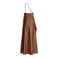 thumbnail image 1 of EliteGoogv Womens One Shoulder Dresses Asymmetrical Pleated Slit Satin Dresses For Women Slim Fit Side Slit Summer Dresses Evening Wedding Guest Dresses Brown, 1 of 5