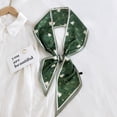 thumbnail image 1 of EliteGoogv Womens Satin Silk Like Scarf Floral Print Square Scarf For Hair Wrapping Beach Head Wrap Neck Scarf And Handbag Accessory,Green,A, 1 of 7