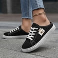 thumbnail image 1 of EliteGoogv Womens Slip On Sneakers Low Top Canvas Flat Shoes For Women Casual Comfortable Walking Footwear Multicolour US:9, 1 of 9