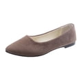 thumbnail image 1 of EliteGoogv Womens Square Toe Ballet Flats Slip On Comfortable Shoes For Women Casual Flat Footwear Coffee US:8.5, 1 of 8