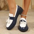 thumbnail image 1 of EliteGoogv Womens Tassel Loafers Low Heel Slip On Comfortable Walking Shoes For Women Casual Daily Footwear US:8.5, 1 of 9