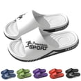 thumbnail image 1 of EliteGoogv Womens Thong Sandals On Flat Sole Flip Flops for Women Shower Bathroom Indoor Walking Slippers Shoes US :7.5, 1 of 9