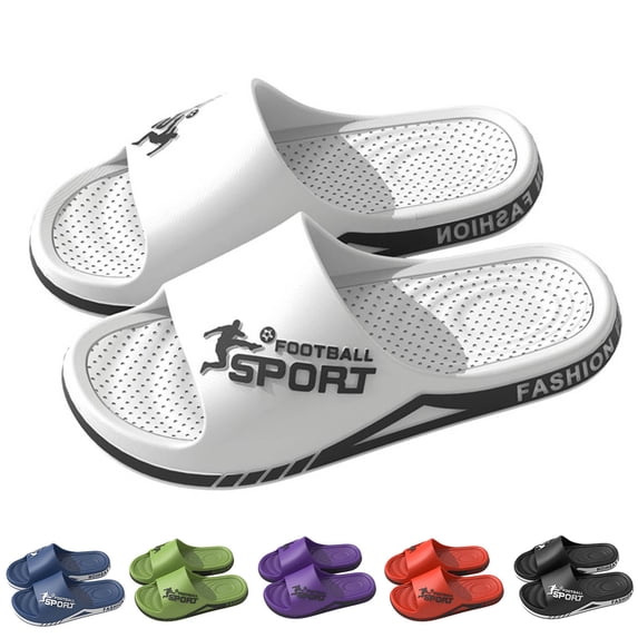 EliteGoogv Womens Thong Sandals On Flat Sole Flip Flops for Women Shower Bathroom Indoor Walking Slippers Shoes US :7.5