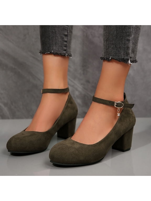 Womens Wedge Sandals Chunky Heel Slip On Shoes for Women Comfortable Daily Casual Flat Sole Footwear US :8