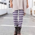 thumbnail image 1 of EliteGoogv Womens Yoga Pants Striped Workout Leggings High Waisted Comfort Stretch For Women Fitness Daily Wear Athletic Pants M Purple, 1 of 8