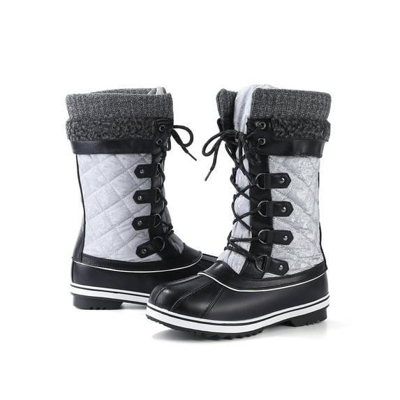 EliteLand Women's Snow Boots, Women Waterproof Mid Calf, Anti-slip Outdoor Warm Duck Boot for Winter
