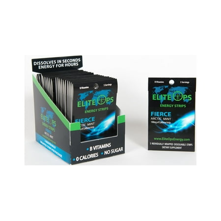 EliteOps Energy Strips, Fierce Artic Mint, 60 servings