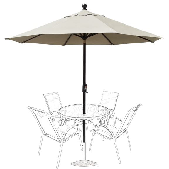 EliteShade 9Ft Market Umbrella Patio Outdoor Table Umbrella（Antique Beige）