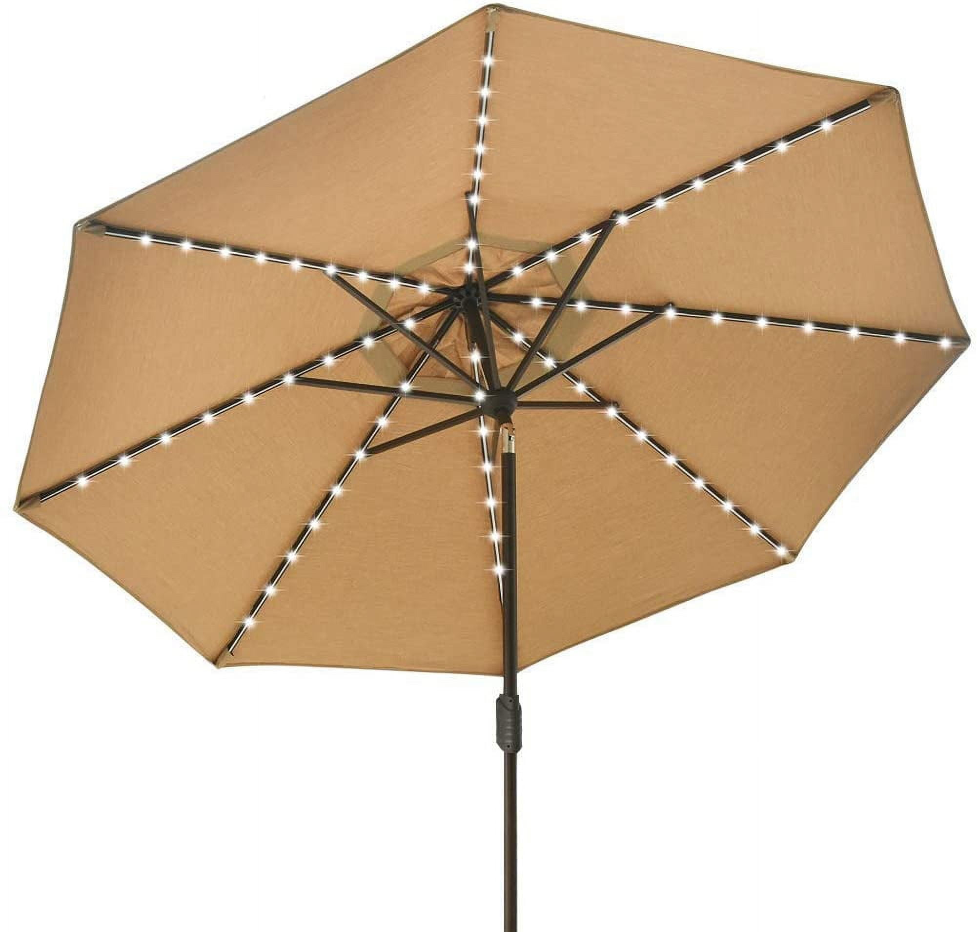 EliteShade Solar Umbrellas 9ft Market Umbrella with 80 LED Lights Patio