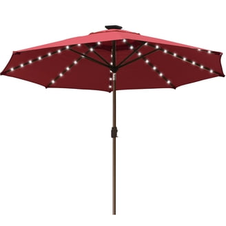 elite patio umbrellas Patioslife Aegis 10ft Round Cantilever Umbrella with solar LED l US-Patioslife The beautiful resort quality Freeport 11 Sonkuki 10 ft. Round Outdoor