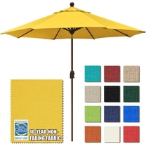 EliteShade USA 10-Year-Non-Fading 10Ft Market Umbrella Patio Umbrella Outdoor Table Umbrella with Ventilation, Sunflower Yellow