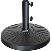 Elite USA Stand Market Patio Outdoor Heavy Duty Umbrella Base with Concave Radial Pattern,Black