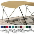 thumbnail image 1 of EliteShield 3 Bow Bimini Top Boat Cover Beige 3 Bow 72" L 54" H 79"-84" W with Boot and Rear Poles, 1 of 4
