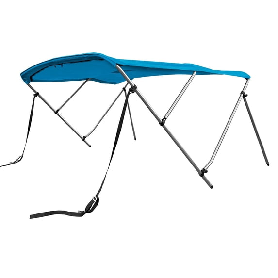 SavvyCraft™ 3 Bow Bimini Top Frame and Canvas, Bule 3 Bow 72" L 36" H 67"-72" W with Boot and Rear Poles