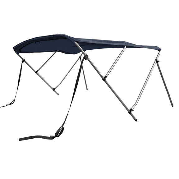 SavvyCraft™ 3 Bow Bimini Top Frame and Canvas, Navy 3 Bow 72" L 46" H 73" 78" W with Boot and Rear Poles