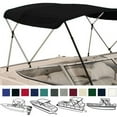 thumbnail image 1 of EliteShield 4 Bow Bimini Top Boat Cover Black 4 Bow 96"L 54"H 73"- 78"W with Boot and Rear Poles, 1 of 4