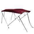 thumbnail image 1 of SavvyCraft™ 4 Bow Bimini Top Boat Cover Burgundy 4 Bow 96"L 54"H 54"- 60"W with Boot and Rear Poles, 1 of 9