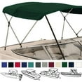 thumbnail image 1 of EliteShield 4 Bow Bimini Top Boat Cover Green 4 Bow 96"L 54"H 73"- 78"W with Boot and Rear Poles, 1 of 4