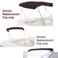 thumbnail image 1 of SavvyCraft™ 4 Bow Bimini Top Replacement Canvas Cover 4 Bow 96" L 79"-84" W Black Color with Zippered Pockets, 1 of 6