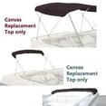 thumbnail image 1 of EliteShield Bimini Top Replacement Canvas Cover 3 Bow 72"L 61"-66" W Black Color-with Storage Boot/without Frame, 1 of 1