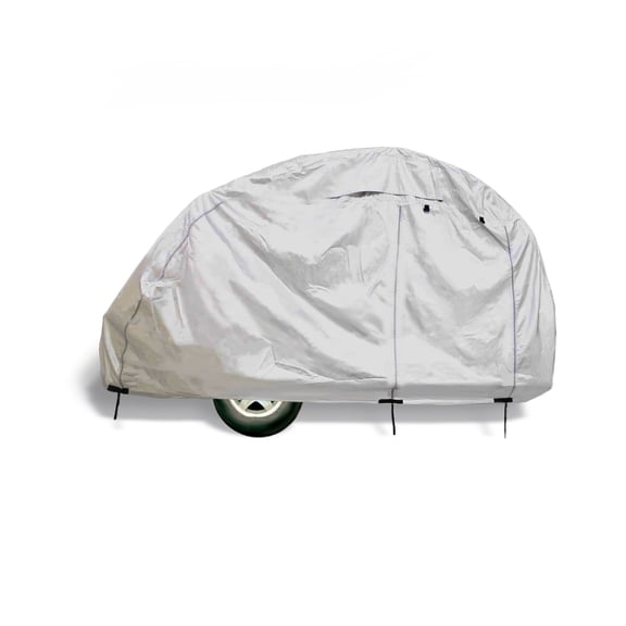 EliteShield ShieldAll Ultimate Teardrop Trailer Camper Cover, Waterproof All-Weather RV Cover with Fleece-Lined Roof, UV, Rain & Snow Protection Up to 8 ft L – Fits 5 ft W