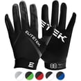 thumbnail image 1 of EliteTek RG-14 Football Gloves (Black/Black, Adult Small), 1 of 5