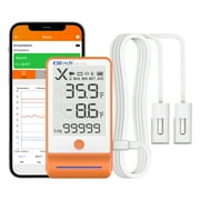 Elitech Bluetooth Thermometer Data Logger Temperature for Refrigerator with Shadow Data 100000 Points Export PDF/CSV Report, Pharmacy Vaccine DDL Certificate, MAX MIN with Dual Probe, GSP-6Pro-GTDE