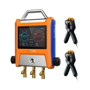 Elitech Intelligent HVAC Digital Manifold Gauge Three Port with Vaccum Sensor Thermometer Clamps Hoses