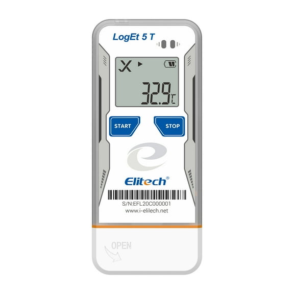Elitech Refrigerator Thermometer LogEt5T USB Digital Temperature Data Logger Reusable Recorder with Shadow Data 32000 Points