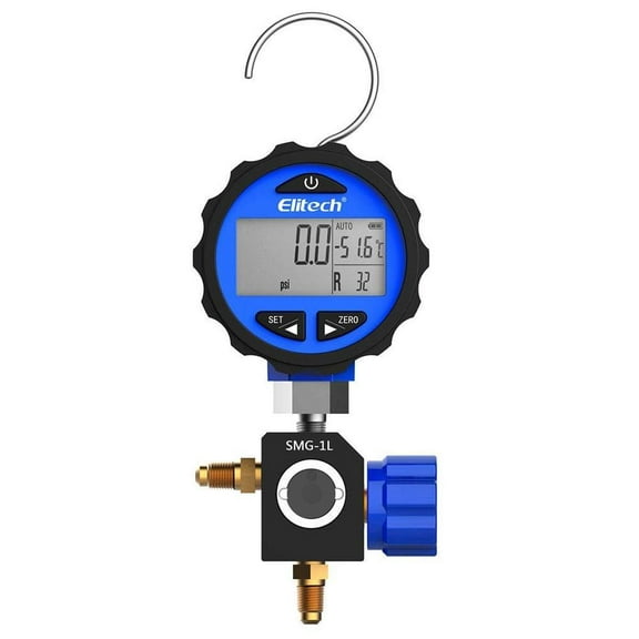 Elitech SMG-1L Refrigeration Pressure Gauge -14.5~500 PSI